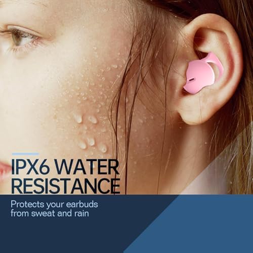 Ergonomic Bluetooth 5.3 Invisible Sleep Earbuds for Side Sleepers – Experience Luxurious Comfort and Superior Noise-Cancellation in Elegant Pink – Perfectly Designed for Deep Sleep, Hiking, and Active Lifestyles – Embrace Seamless Wireless Connectivity and Exceptional Sound Isolation for Uninterrupted Rest and Relaxation