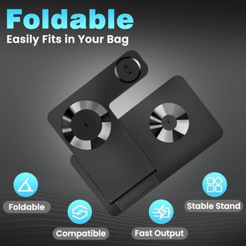 Ultimate 3-in-1 Magnetic Charging Station: Fast Charging Dock for i Phone 12-16, Apple Watch & Air Pods Pro – Foldable Design for On-the-Go Convenience and Enhanced Compatibility (White)