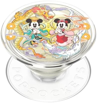 Disney Classic Mouse Pop Sockets Phone Grip with Versatile Kickstand – Ultimate Anti-Drop Phone Holder for One-Handed Use and Easy Style Switchability – Compatible with i Phone, Samsung, and Most Cases – Ideal for Wireless Charging and Everyday Convenience