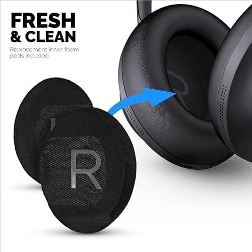Upgrade Your Bose NC700 Experience with Brainwavz Premium Replacement Earpads – Soft PU Leather & Memory Foam for Ultimate Comfort and Enhanced Sound Quality – Effortless Installation in Minutes – Stylish Black Design for Superior Compatibility and Long-Lasting Durability