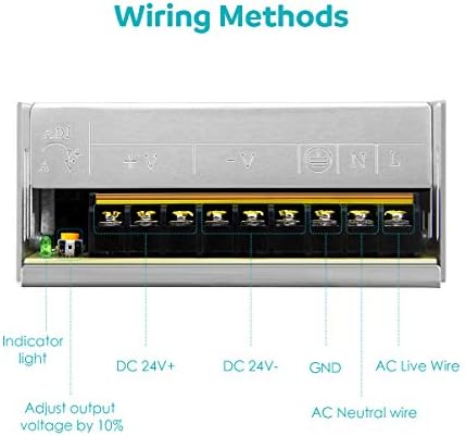 Aclorol 5 V 70 A Universal Power Supply – 350 W High-Efficiency AC to DC Transformer for LED Strips, CCTV Cameras, and Security Systems – Versatile Power Adapter with Rapid Switching Technology and Enhanced Compatibility for Optimal Device Performance