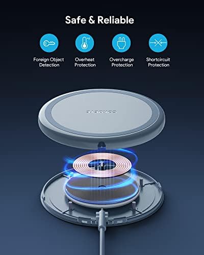 Dual Pack 15 W Fast Wireless Charger – Maximize Charging Efficiency for i Phone 16/15/14 & Samsung Galaxy S24/S23/S22 – Sleek Design, Enhanced Compatibility, Safe Charging for Air Pods Pro 2