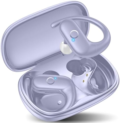 Kurdene Wireless Sport Earbuds – Ultra-Comfortable Bluetooth Headphones with 60 Hours Playtime, Immersive Deep Bass Sound, and Secure Over-Ear Fit for Active Use – Perfect for Running, Workouts, and Business Calls – Lightweight, Sweat-Resistant Design in Sleek Black Finish