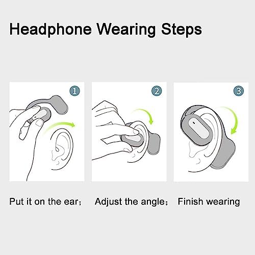 Open-Ear Bluetooth 5.2 Headphones with Earhooks – Lightweight, IPX4 Waterproof Noise Reduction Sport Earbuds for Running and Workouts – Enhanced Surround Awareness and Comfort for Active Lifestyles