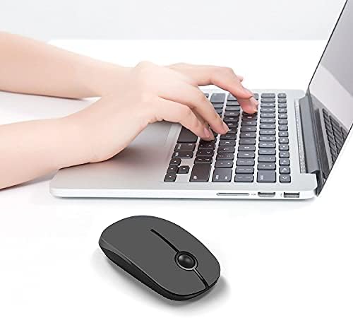 Sleek Vssoplor Wireless Mouse – Ultra-Slim Silent Optical Companion for Laptops & PCs | 2.4 GHz Nano Receiver, Perfect for Quiet Workspaces & Travel | Enhanced Compatibility for Windows, Mac & Linux