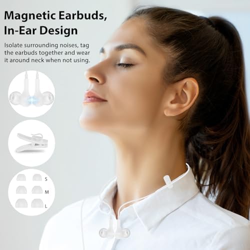 Enhance Your Audio Clarity: Advanced USB Wired Earbuds with 7.5 FT Cord, Noise-Canceling Mic, and Magnetic Storage – Ideal for Zoom Calls, Gaming, and Mac Book Pro Connectivity – Comfort Meets Performance