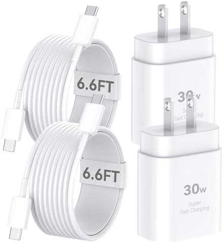Auorld 30 W USB-C Fast Charger with 10 FT Cable – High-Performance Rapid Charging for i Phone 15/16, i Pad, Samsung Galaxy & Google Pixel – Stylish Purple Design for Maximum Flexibility and Compatibility on the Go