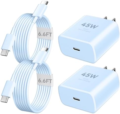 Elevate Your Charging Experience with the 45 W Super Fast USB-C Charger and 6.6 FT Cable – Optimal for i Phone 16 Pro Max, i Pad, and Android Devices – Compact, High-Efficiency Power Adapter with Advanced Safety Features for On-the-Go Users