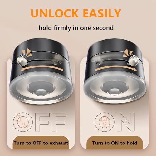 Foldable Portable Vacuum Magnetic Cell Phone Holder 2025 New Adjustable Magnetic Phone Mount Suction Cup Base Double-Sided Magnetic Folding Swivel Phone Holder for Car/Desktop/Mirror/Gym (Black) – Enhanced Compatibility and Speed