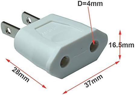 Premium Dual Pack EU to US Travel Adapter – High-Speed Power Plug Converter for Effortless European to American Device Compatibility, Lightweight and Portable Design Perfect for Travelers and Everyday Use