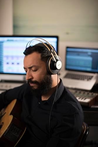 Experience Unmatched Audio Precision with AKG K72 Professional Closed-Back Studio Headphones – Lightweight Over-Ear Design for Exceptional Sound Isolation and Comfort, Featuring 40 mm Drivers for Accurate Mixing and Immersive Listening, Adjustable Fit for Long Sessions, and Detachable Cable for Versatile Compatibility
