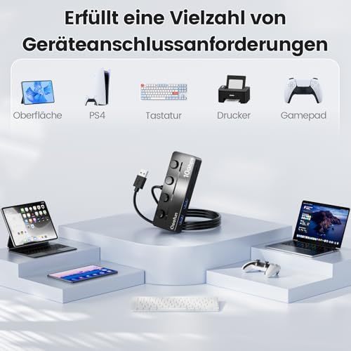 Revolutionize Your Connectivity with the Qeefun 4-Port USB 3.0 Hub – High-Speed 5 Gbps Data Transfer, Individual LED Power Switches, and 2 ft Extension Cable for Ultimate Flexibility – Perfect USB Splitter for Laptops, PCs, i Macs, and More! Enhance Your Workspace Efficiency and Control Multiple Devices Effortlessly!