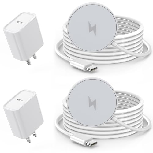 Magnetic Wireless Charger Duo for i Phone 16 & 15 Series – 15 W Fast Charging with 6 FT Cable & USB-C Adapter – Ideal for i Phone 16 Pro/Pro Max, 14/13/12, and Air Pods 3/2/Pro 2 – Secure Mag Safe Alignment for Seamless Power Delivery – Ultimate Charging Solution for Home & Office