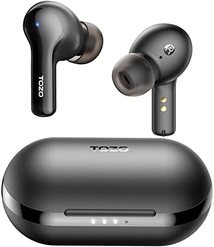 TOZO A2 Mini Wireless Earbuds – Bluetooth 5.3 Lightweight In-Ear Headphones with Advanced Waterproof Technology, Exceptional Sound Quality, and Ergonomic Design for Music, Calls, and Active Lifestyles – Portable Charging Case Included in Elegant Black Finish