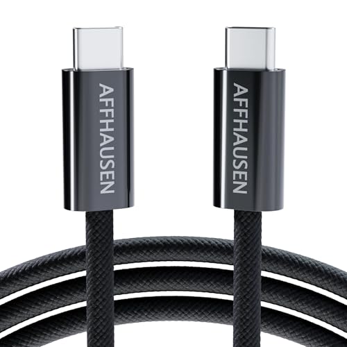 Premium 2.1 m USB-C Cable – 240 W Fast Charge & 480 Mbps Data Transfer, Durable Braided Design for Enhanced Compatibility, Sleek White Finish for Modern Tech Aesthetics