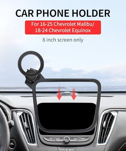 Maser Weller 360° Rotation Car Phone Holder for Chevrolet Malibu (2016-2025) & Equinox (2018-2024) – Mag Safe Compatible, 8-Inch Screen Mount for Enhanced Safety and Convenience on the Road