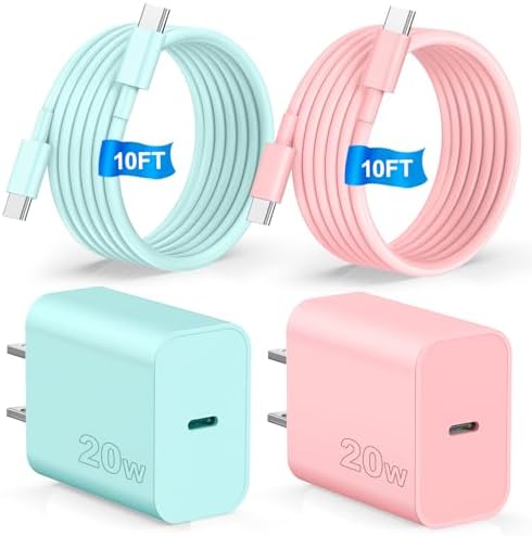 Ultimate Fast Charging Kit for i Phone 16 & Samsung Galaxy – 10 FT USB-C Charger Cable with High-Speed Type C Block – Universal Compatibility for i Phone 16/15/Plus/Pro/Pro Max & Samsung S24/S23/S22/S21 – Reliable, Durable, and Efficient Charging Solution for All Your Devices
