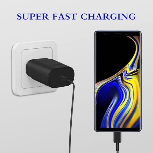 Experience Unmatched Fast Charging with the GUUSMART 2-Pack 25 W Type C Charger & 6 ft USB C Cable – Ideal for Galaxy S23 Ultra, i Phone 15 Series & More – Compact, Lightweight, and Sleek Black Design for On-the-Go Efficiency – Power Up to 3 x Faster with Enhanced Compatibility and Durability