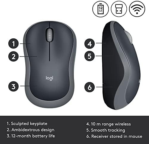 Logitech M240 Silent Bluetooth Mouse – Wireless & Compact Design for Effortless Navigation, 18-Month Battery Life, and Smooth Tracking on All Surfaces – Ideal for Windows, mac OS, Chrome OS – Portable Off White Solution for Professionals on the Go