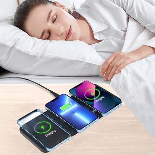 Revolutionary 3-in-1 Magnetic Wireless Charging Pad for i Phone 16/15/14/13/12 Pro/Max/Plus & Air Pods 4/3/2 Pro – Ultra-Fast Mag-Safe Charging Station with Adapter for Seamless Travel & Home Use – Superior Compatibility & Effortless Power Boosts
