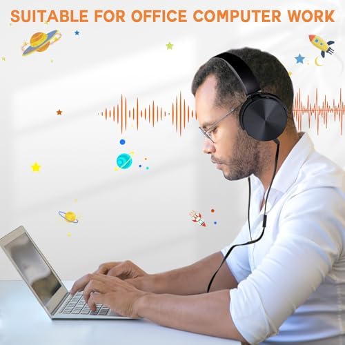 Classroom-Ready Kids Headphones Bulk Pack – 6 Durable Wired Earphones for Students, Toddlers, and Teens – Lightweight On-Ear Design with Comfortable Fit, Ideal for Learning, Music, and Online Classes – Compatible with Tablets and Laptops