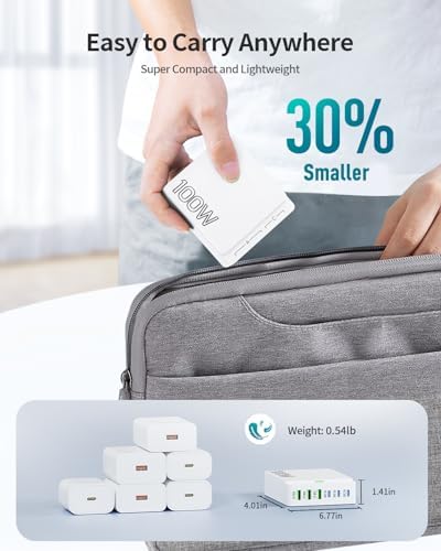Revolutionize Your Charging Routine with the 100 W Ga N 6-Port USB C & A Power Station – Ultimate Fast Charging Hub for i Phone, i Pad, Samsung, and Android Devices – Compact Cube Design with Smart Power Management for Efficient Multi-Device Charging Solutions