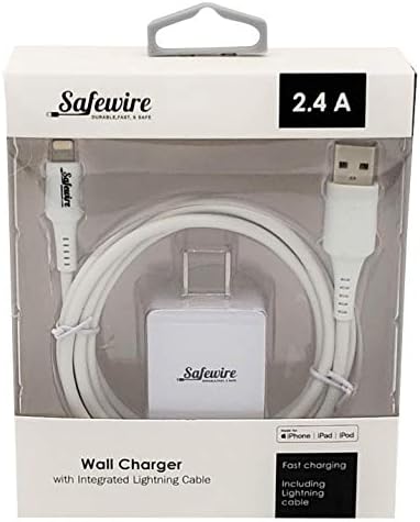 Apple Certified Lightning to USB Charging Kit – 6 ft Ultra-Durable Cable & 12 W Fast Charging Wall Adapter for i Phone 14, 13, 12, 11 Pro Max, i Pad Mini & Air – Reliable Power Solution for On-the-Go Compatibility