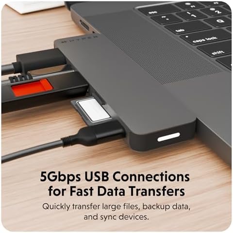 Revolutionize Your Workspace with the Hyper Drive Next 6-Port USB C Hub – Unmatched 4 K 60 Hz Output, 100 W Fast Charging, and Eco-Friendly Design for Seamless Mac Book and PC Connectivity – Unlock Effortless Multitasking and Enhanced Productivity Today
