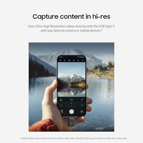 Samsung 512 GB USB 3.2 Type-C Flash Drive – Ultra-Fast 400 MB/s Data Transfer, Durable and Portable External Storage for Computers & Mobile Devices, MUF-512 DA4/AM – Perfect for Professionals and Students in 2024
