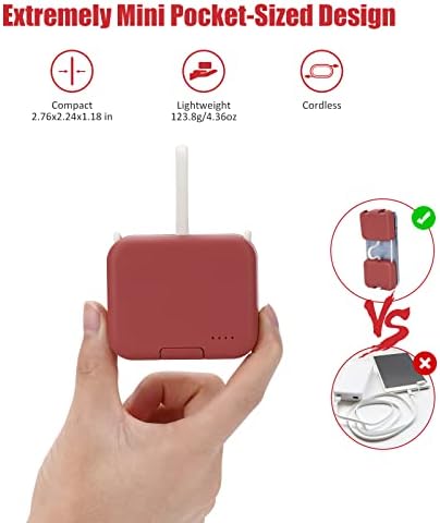 Ultra-Compact 4000 m Ah Power Bank with Built-in Cable – Fast Charging Portable Charger for i Phone, Samsung, Google Devices – Stylish Green Mini External Battery Pack for On-the-Go Connectivity and Convenience