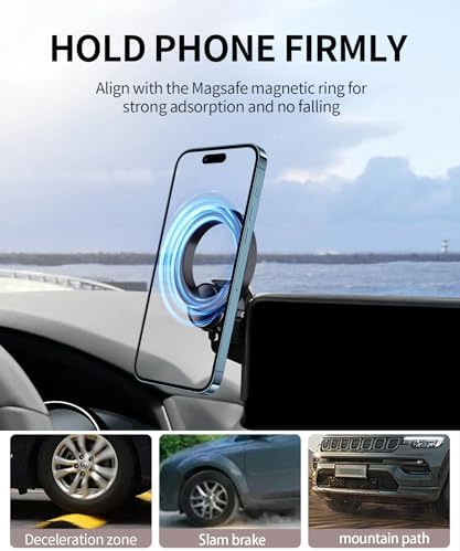 Maser Weller 10.25-Inch Car Phone Holder for Mazda CX-5 (2021-2025) – 360° Rotating Magnetic Cradle, Air Vent Safe Mount, Premium Stability, Hands-Free Navigation, Seamless Integration with Mag Safe Technology, Enhance Your Driving Experience and Stay Connected