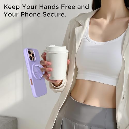 Revolutionary Magnetic Phone Ring Grip Holder – Ergonomic Silicone Finger Loop for i Phone Pro Max/Plus, 12/13/14/15/16 Series – Compatible with Mag Safe – Oat Color Enhances Aesthetics and Comfort – 360-Degree Rotation for Effortless Use – Secure Your Device with Style and Stability – Essential Smartphone Accessory for Unmatched Usability and Convenience