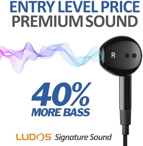 LUDOS FEROX USB-C Earbuds – Premium Wired Headphones for i Phone 16 & Samsung Galaxy Series, Featuring Exceptional Audio Clarity & Deep Bass, Ergonomically Designed for All-Day Comfort, Tangle-Free Cable for Streamlined Use, Supported by an Impressive 5-Year Warranty, Eye-Catching Vibrant Green Finish – Elevate Your Sound Experience for Music Lovers and Gamers Alike