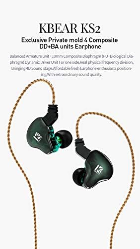 Transform Your Sound Journey with keephifi KBEAR Flash Hi-Fi Earphones – Premium Dual Driver Hybrid In-Ear Monitors in Stunning CNC Aluminum Alloy, Featuring Detachable 2 PIN-C Cable for Customization and Ergonomic Comfort for Extended Listening Sessions (Purple, Without Mic)