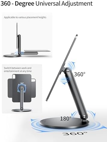 Transform Your i Pad Mini 6 (2021) Experience with LULULOOK Magnetic Stand – Ergonomic Aluminum Holder for Optimal Viewing & Drawing, Adjustable Height & Angle, Lightweight Design for Easy Portability and Versatile Portrait/Landscape Use