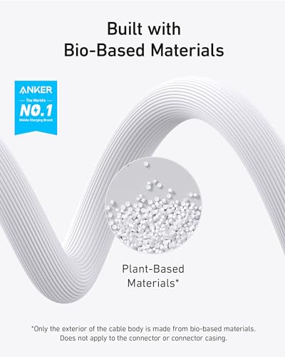 Anker 6 FT USB C to Lightning Cable – MFi Certified, Eco-Friendly Bio-Based Charging Cord for i Phone 14 and More – Stylish Purple Design for Enhanced Durability and Fast Data Transfer – Perfect for Home and Office Use