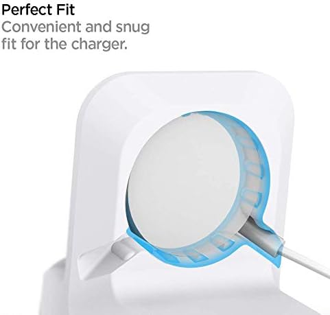Spigen S350 Apple Watch Charger Stand – Durable TPU Dock with Non-Slip Base for Enhanced Stability and Fast Charging – Compatible with Ultra 2/1, Series 10, SE2, and More – Optimal Charging Solution for All Apple Watch Sizes – Sleek Design for Desk or Nightstand Use