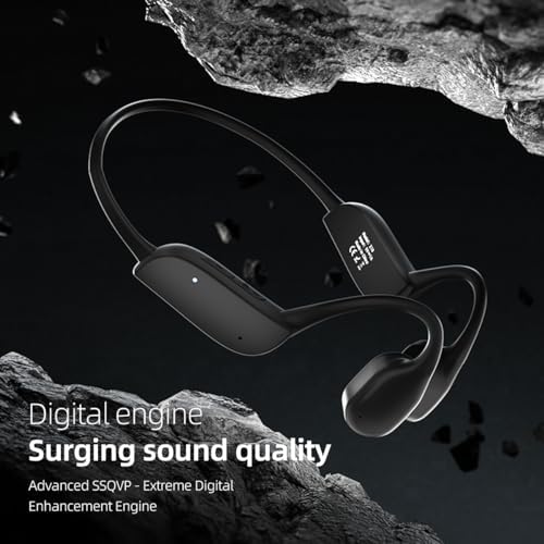 Transform Your Fitness Routine with Sweet Gisele Open-Ear Bone Conduction Bluetooth Headphones – Wireless Sport Earbuds Featuring Secure Over-Ear Fit, Built-in Microphone for Effortless Communication, and Superior Sound Quality for Enhanced Surrounding Awareness – Ideal for Running, Workouts, and Active Lifestyles