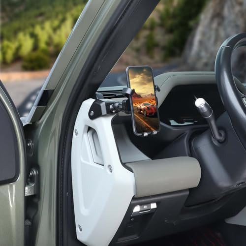 Phone Holder Compatible with Land Rover Defender 90 110 130 2020-2023, 360° Adjustable Dash Left Side Phone Mount Holder for All Smartphones (Style B) – Enhanced Compatibility and Speed