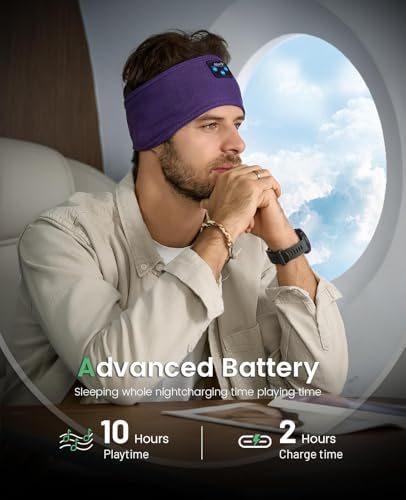 Navly Ultra-Comfort Bluetooth Sleep Headband – Innovative Wireless Headphones with Ultra-Thin Speakers for Effortless Relaxation, Yoga, and Fitness – Ideal Gift for Men & Women Seeking Versatile Comfort and Quality Sound Experience