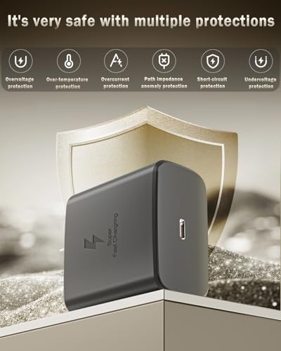 Dual Pack 45 W USB-C Fast Charger for Samsung Galaxy – Essential Rapid Charging Solution for S25/S24/S23/S22/S21/S20/Note 10 Plus – Lightweight, Travel-Friendly Wall Adapter with Superior Safety Features