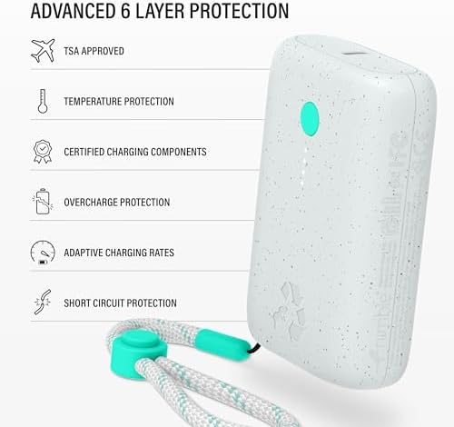 Ultimate Champ 10,000 m Ah Portable Charger – Dual USB-C Power Bank with 20 W Fast Charging for i Phone, Laptops, Tablets & More – Travel Essential with Included Cable for Enhanced Device Compatibility and Performance