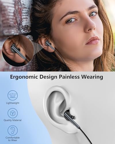 Elevate Your Audio Experience with AILKIN Dual Pack USB-C Earbuds – Premium Noise-Isolating In-Ear Headphones for i Phone 16, Samsung Galaxy S25/S24 Ultra & Google Pixel 9 – Unmatched Sound Quality, Comfortable Fit, Tangle-Free Design for Music, Gaming & Clear Calls