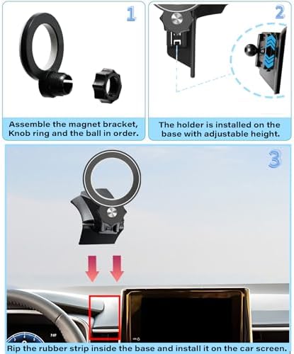 Magnetism Car Phone Holder for 2019-2025 Toyota Corolla & Corolla Cross – Premium Mag Safe Compatible Mount with 360° Rotation for Hands-Free Navigation – Effortless Installation, Universal Smartphone Fit, and Enhanced Driving Safety