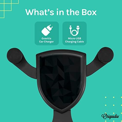 Enhance Your Daily Commute with the Origaudio Gravitis Wireless Car Charger – Fast Qi Charging Vent Mount for Ultimate Smartphone Convenience – Secure Fit for Navigating on the Move – 2-3 Hour Charge Duration – Effortless One-Handed Operation for Busy Lifestyles – Ideal for Reliable Hands-Free Navigation and Swift Power Solutions