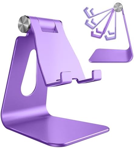 CreaDream Adjustable Cell Phone Stand, Phone Stand, Cradle, Dock, Holder, Aluminum Desktop Stand Compatible with Phone 13 12 Pro Max Charging, Accessories Desk, All Mobile Phones, Sierra Blue – Enhanced Compatibility and Speed
