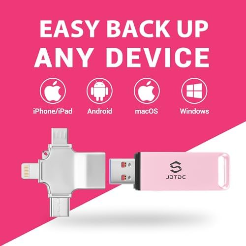 Ultimate 512 GB Photo Storage Stick – Effortless Auto Backup Flash Drive for i Phone & i Pad – High-Speed External Storage Solution for All Devices – Safeguard Your Memories with Compact Design and Enhanced Compatibility