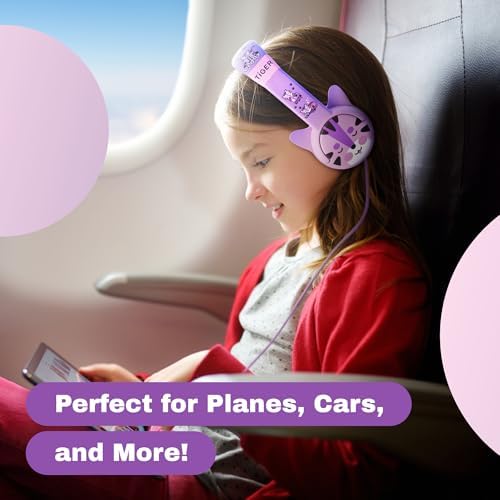 Kidrox Safe Sound Wired Toddler Headphones – Volume-Limited 85 d B Child-Friendly Headset for Ages 1-7 | Lightweight, Durable Design Perfect for Travel on Airplanes and Cars | Comfortable Fit for Tablets, i Pads, and More – Ensuring Safe Listening and Ultimate Entertainment Enjoyment