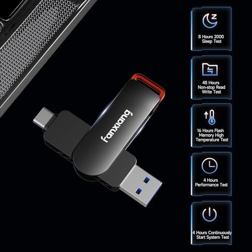 Lightning-Fast 512 GB External SSD Flash Drive – Dual USB-C & USB-A Connectivity for i Phone 15/16, Android, PS4, Windows, and Mac – High-Speed Data Transfer Up to 560 MB/s for Effortless File Management and Ultimate Portability