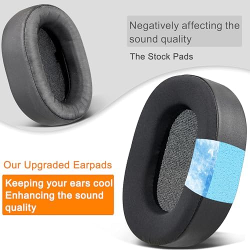 Transform Your Gaming Setup with SOULWIT Cooling Gel Earpads for Corsair HS65/HS55 Series – Superior Comfort, High-Density Foam, and Moisture Control for an Unmatched Gaming Experience in Sleek Black